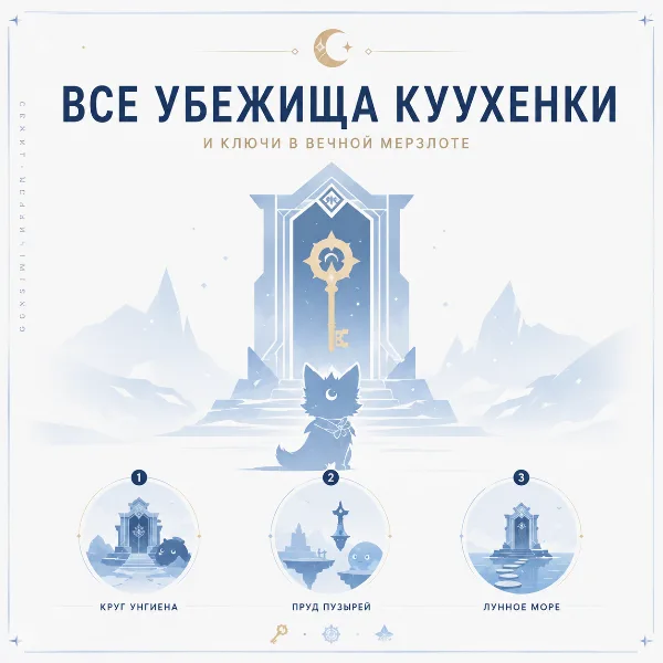 Обложка Все святилища куухенки в Genshin Impact: где найти и как получить ключи в Морозной Луне
