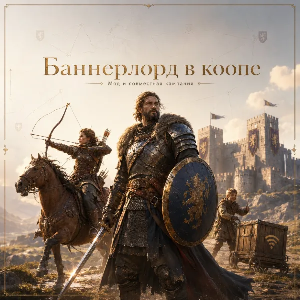 Обложка Bannerlord Coop: как играть в Mount & Blade 2 в кооперативе — установка мода, создание сервера и подключение к друзьям
