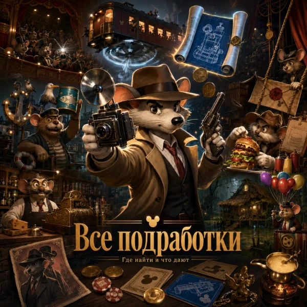 Обложка Все «Подработки» в Mouse: P.I. For Hire — где найти и как выполнить 14 побочных заданий
