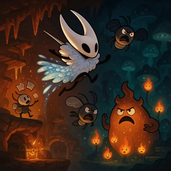 Обложка Hollow Knight: Silksong - Пески Карака и Трутовая чаща: как попасть, где искать секреты и какие награды получить