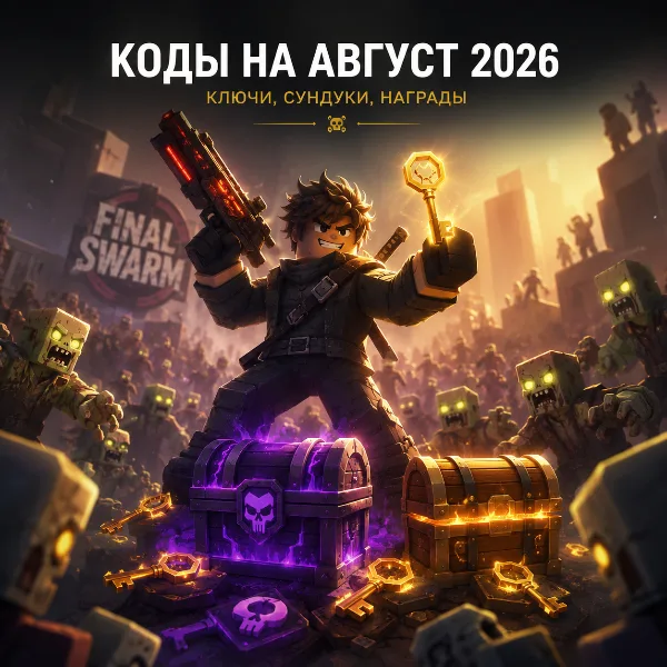 Обложка Коды Final Swarm в Roblox на август 2026: рабочие промокоды, Keys и сундуки