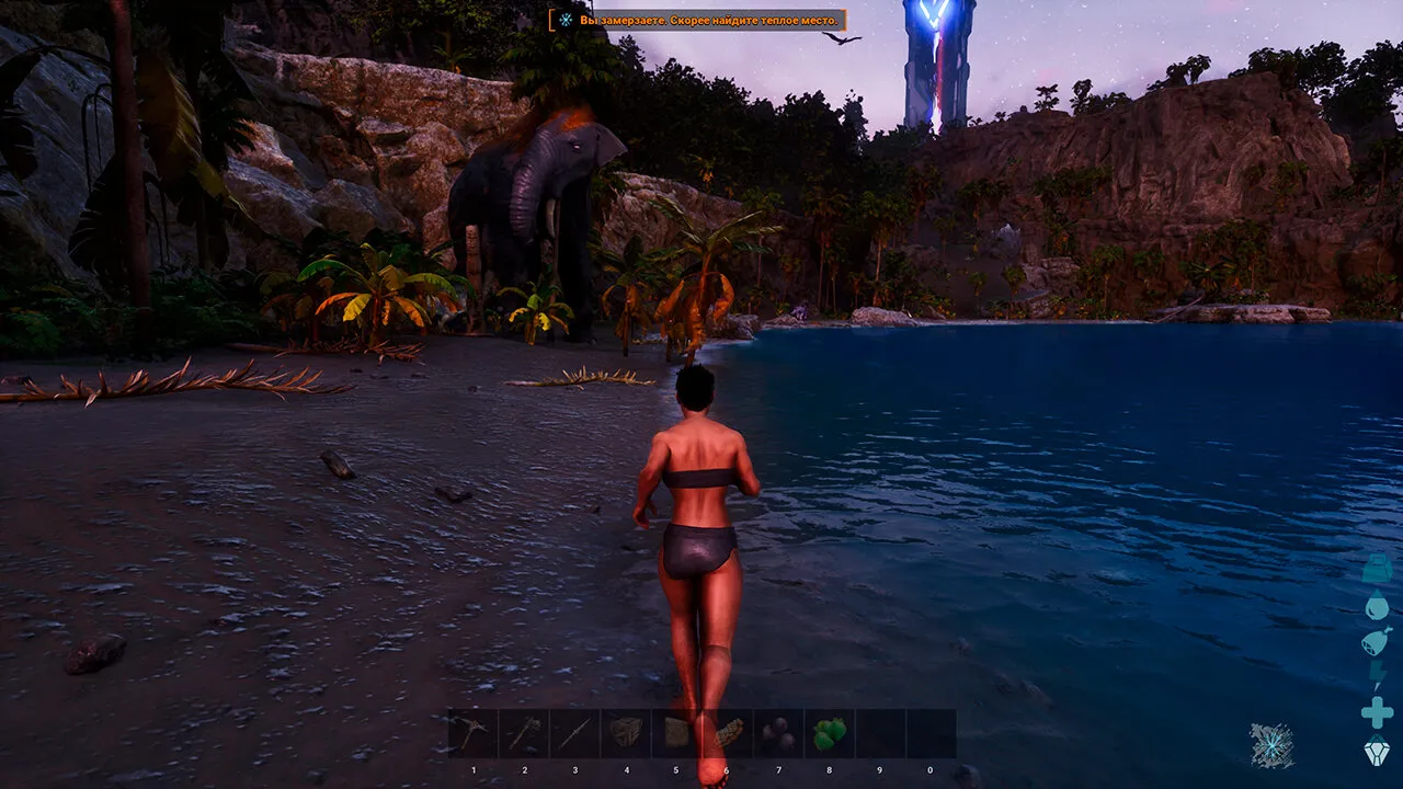 Интерфейс консоли в ARK: Survival Ascended с примером ввода команды