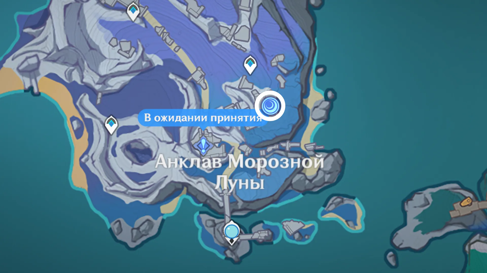 Анклав Морозной Луны - местоположение и алтарь репутации в Genshin Impact