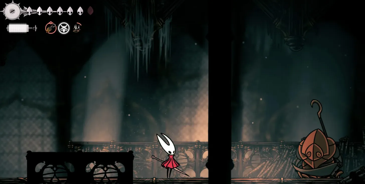Уголок песни (Songclave) в Hollow Knight: Silksong - общий вид локации с паломниками