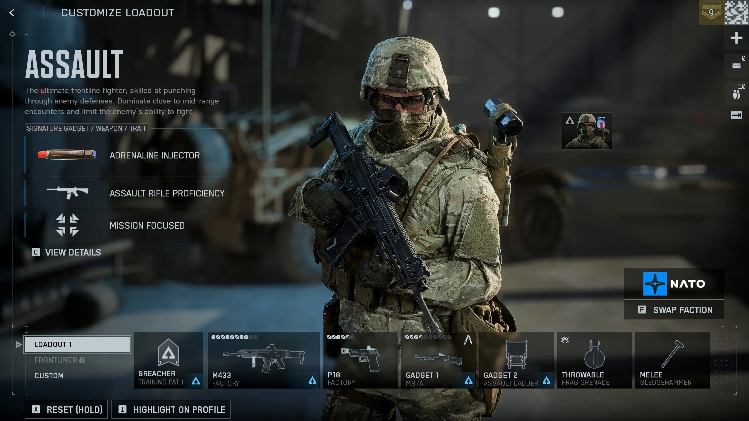 Штурмовик в Battlefield 6 с оружием на поле боя