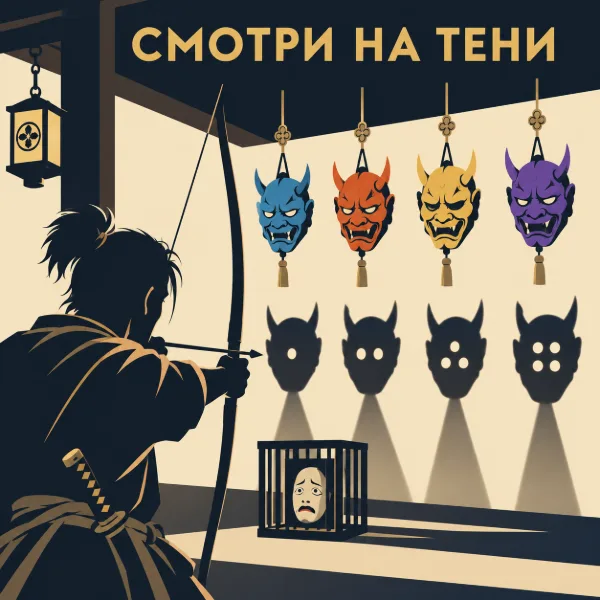 Обложка Головоломка с масками в Onimusha: Way of the Sword — порядок выстрелов и Тревожная маска