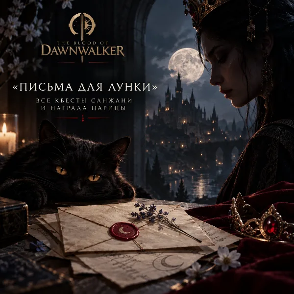 Обложка «Письма для Лунки» в The Blood of Dawnwalker: все квесты санжани и награда царицы