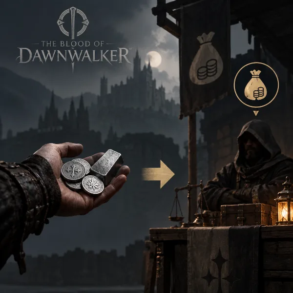 Обложка Как продать серебро в The Blood of Dawnwalker: где искать Серебряного торговца