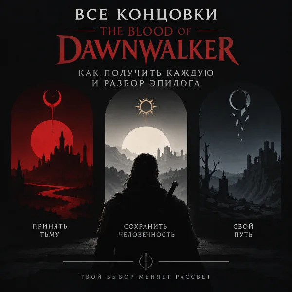 Обложка Все концовки The Blood of Dawnwalker: как получить каждую и разбор эпилога