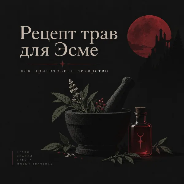 Обложка Рецепт трав для Эсме в The Blood of Dawnwalker: как приготовить лекарство