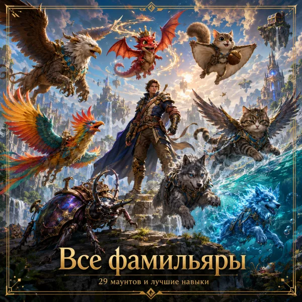 Обложка Фамильяры в DragonSword: Awakening: все 29 маунтов, их навыки и как открыть каждого