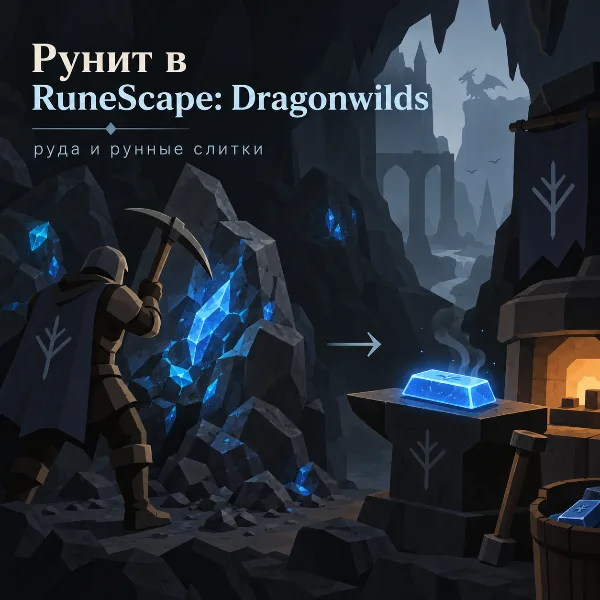 Обложка Рунит в RuneScape: Dragonwilds — где добыть руду и скрафтить рунные слитки