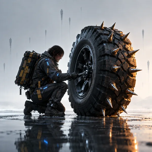 Обложка Death Stranding 2: как получить и установить шипованные шины для пикапа