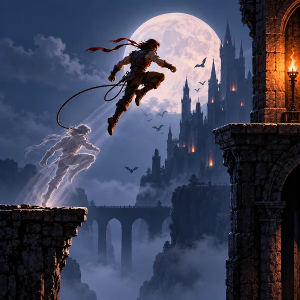 Обложка Двойной прыжок в Castlevania: Belmont's Curse — как открыть и где применять