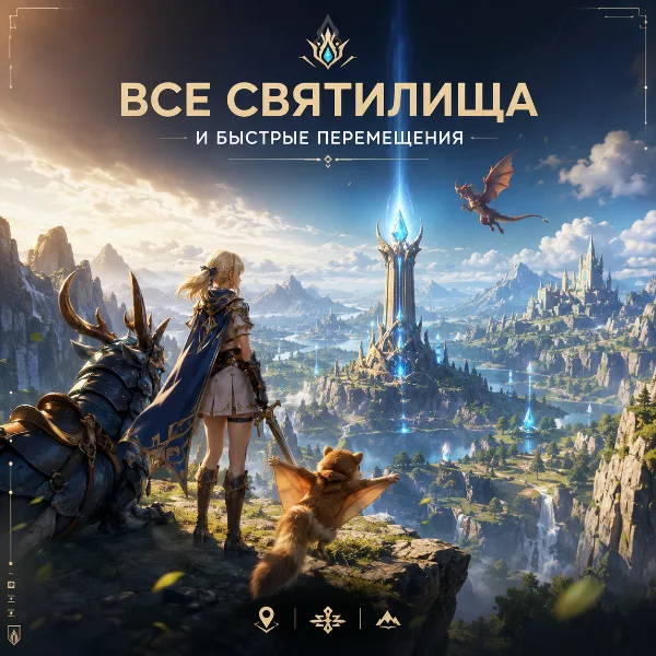Обложка DragonSword: Awakening: гайд по святилищам, быстрому перемещению и полному открытию карты Orbis