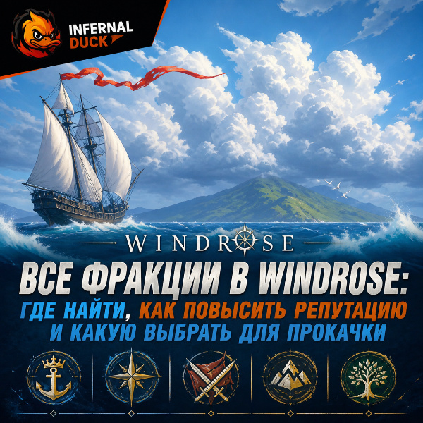 Обложка Все фракции в Windrose: где найти, как повысить репутацию и какую выбрать для прокачки
