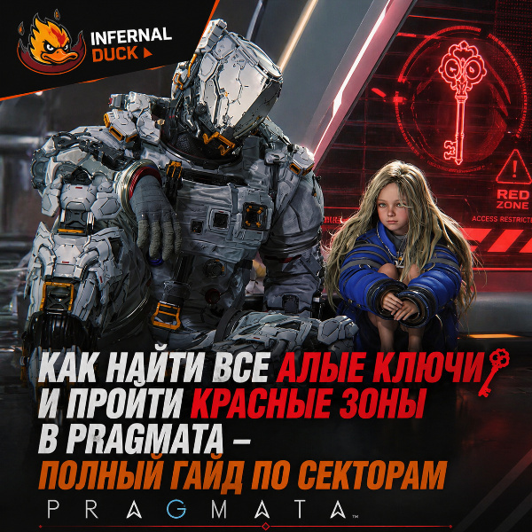 Обложка Как найти все алые ключи и пройти красные зоны в Pragmata - полный гайд по секторам