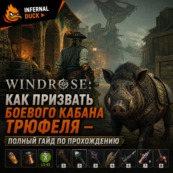Обложка Windrose: Как призвать боевого кабана Трюфеля — полный гайд по прохождению