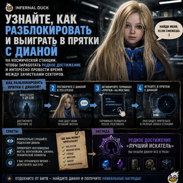 Обложка Как играть в прятки с Дианой в Pragmata: полный гайд по поиску и победе