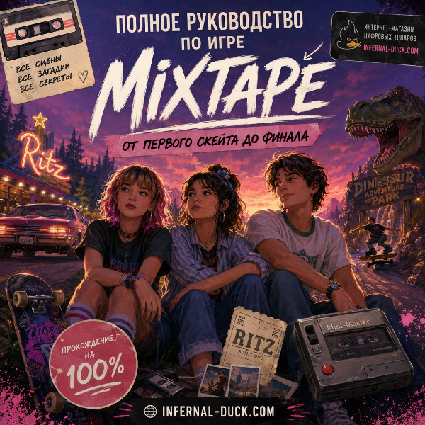 Обложка Mixtape: Прохождение гайда по интерактивному фильму о подростках