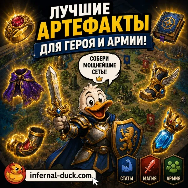 Обложка Топ артефактов и лучшие сеты в Heroes of Might and Magic: Olden Era