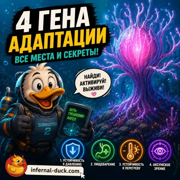 Обложка Все гены адаптации в Subnautica 2: где найти Гребневиков-ангелов и получить улучшения