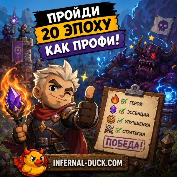 Обложка Как пройти 20 эпоху в EverSiege: Untold Ages соло — гайд по героям, эссенциям и тактике