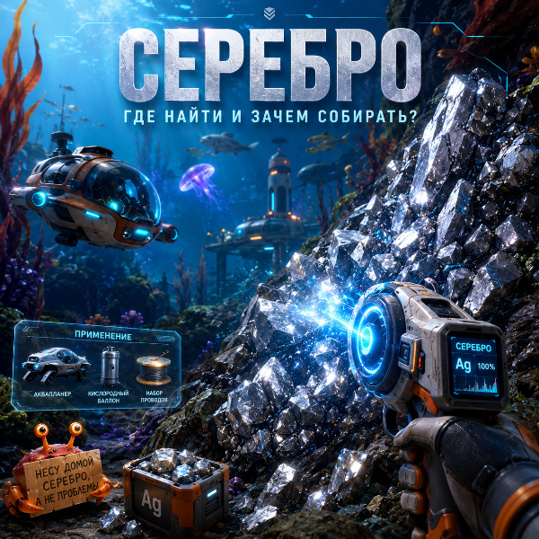 Обложка Где найти серебро в Subnautica 2: полный гайд по добыче ресурса