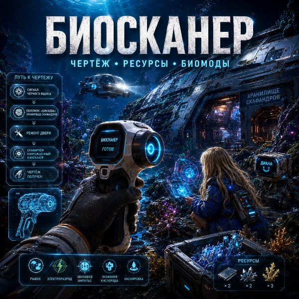 Обложка Как получить Биосканер в Subnautica 2: полное руководство по поиску и крафту
