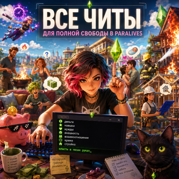 Обложка Все читы для Paralives: полный список кодов на деньги, навыки и управление персонажами