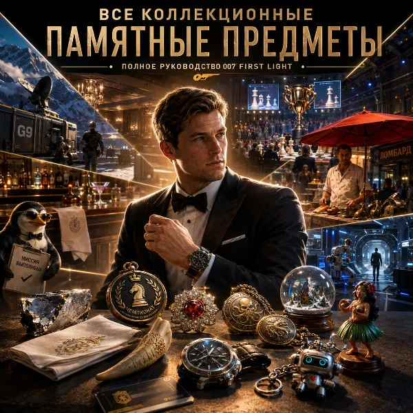 Обложка Гайд по всем памятным предметам 007 First Light: где найти каждый артефакт