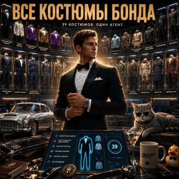 Обложка Полный гайд по разблокировке всех костюмов Бонда в 007 First Light (39 штук)