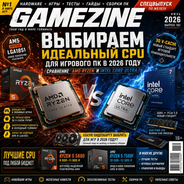 Обложка Лучшие процессоры для игр в 2026: ТОП моделей от бюджетных до флагманских