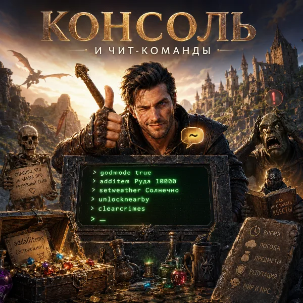 Обложка Как включить консоль и использовать читы в Gothic 1 Remake