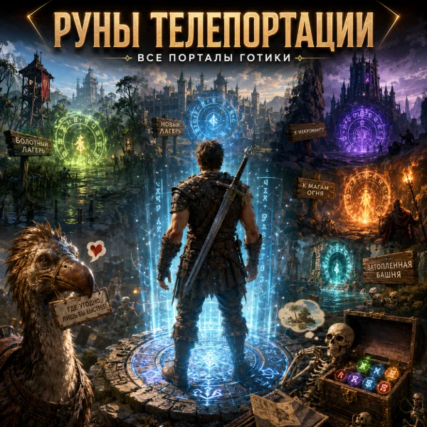Обложка Телепорты в Gothic 1 Remake: как перестать топтать тропы и начать жить 🏃♂️💨