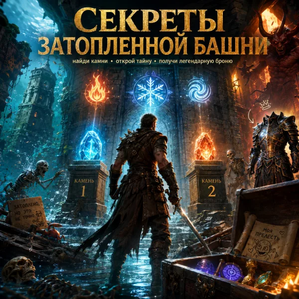 Обложка Затопленная башня Ксардаса в Gothic 1 Remake: ныряем за камнями, не утонув по дороге