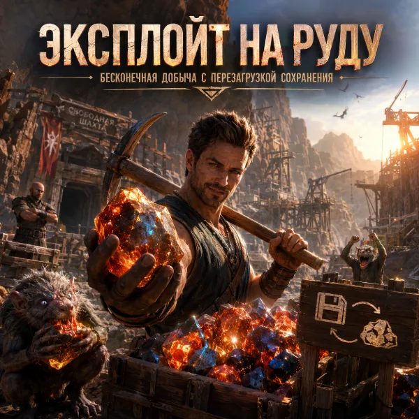 Обложка Бесконечная руда в Gothic 1 Remake: фармим Колонию через F5, пока Безымянного не уволили с шахты ⛏️