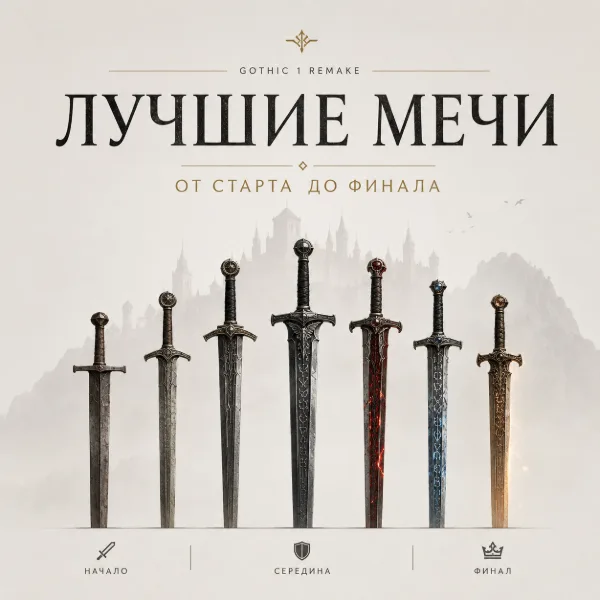 Обложка Лучшие мечи в Gothic 1 Remake: гайд по покупке и луту
