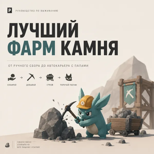 Обложка Как добывать камень в Palworld: полный гайд для новичков и профи
