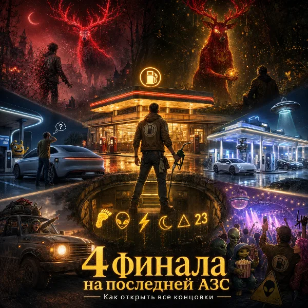 Обложка Все концовки The Last Gas Station: код от подземной двери, баланс Цивилизации и Легенд и секретный финал «Новый дом»