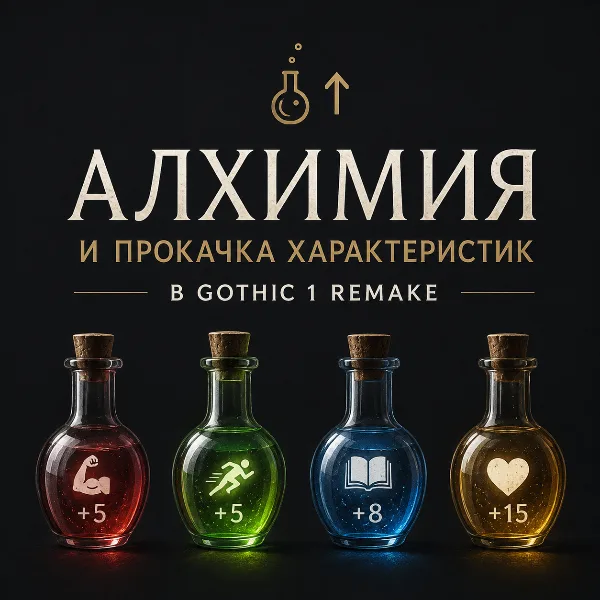 Обложка Алхимия и перманентные зелья в Gothic 1 Remake: полный гайд по прокачке характеристик