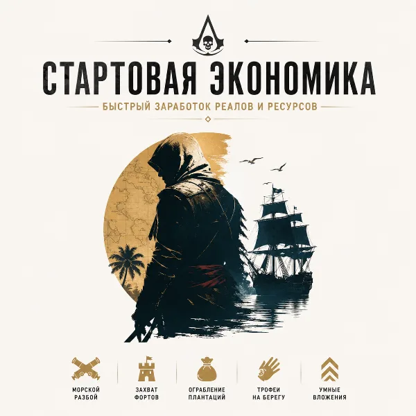 Обложка Assassin's Creed Black Flag Resynced: гайд по стартовой экономике — как быстро заработать реалы и ресурсы