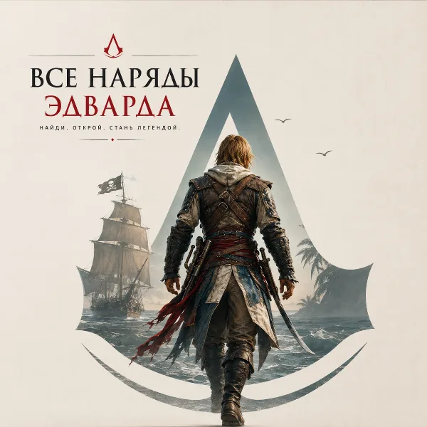 Обложка Все костюмы Эдварда Кенуэя в Assassin's Creed Black Flag Resynced: гайд по получению нарядов