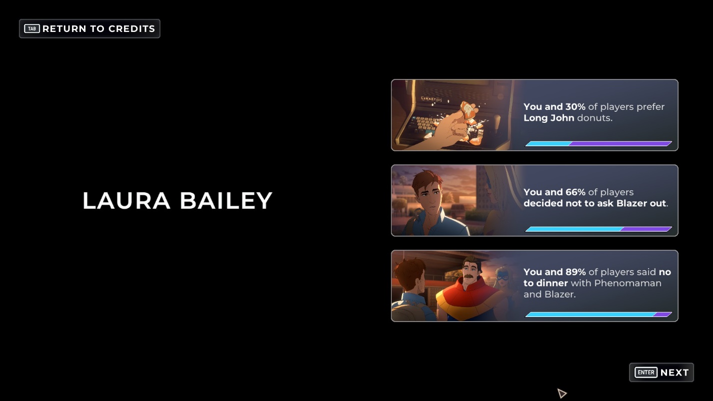 Экран завершения эпизода с достижением