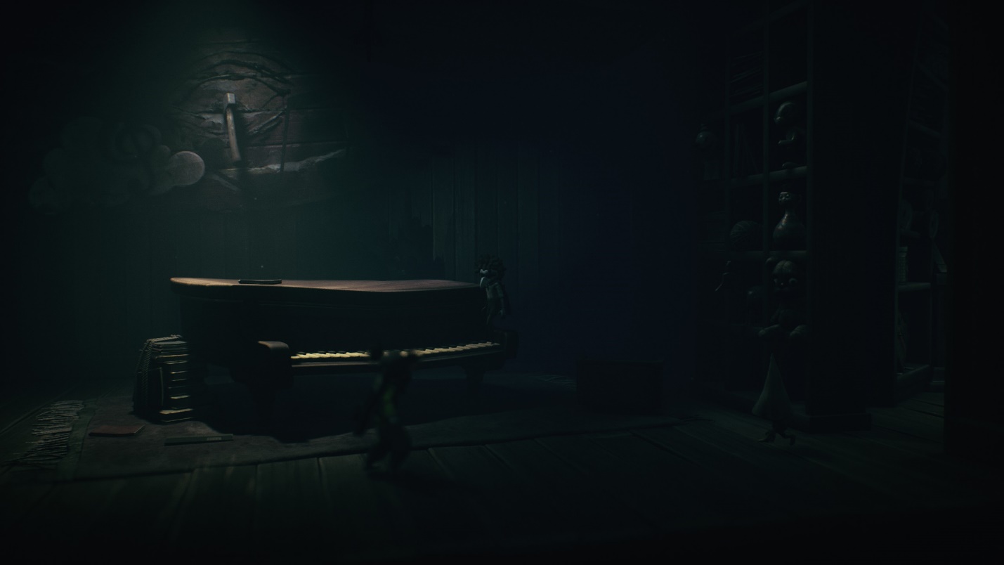 Достижение Чувство такта - раскачивание пианино в главе Карнавал Little Nightmares 3
