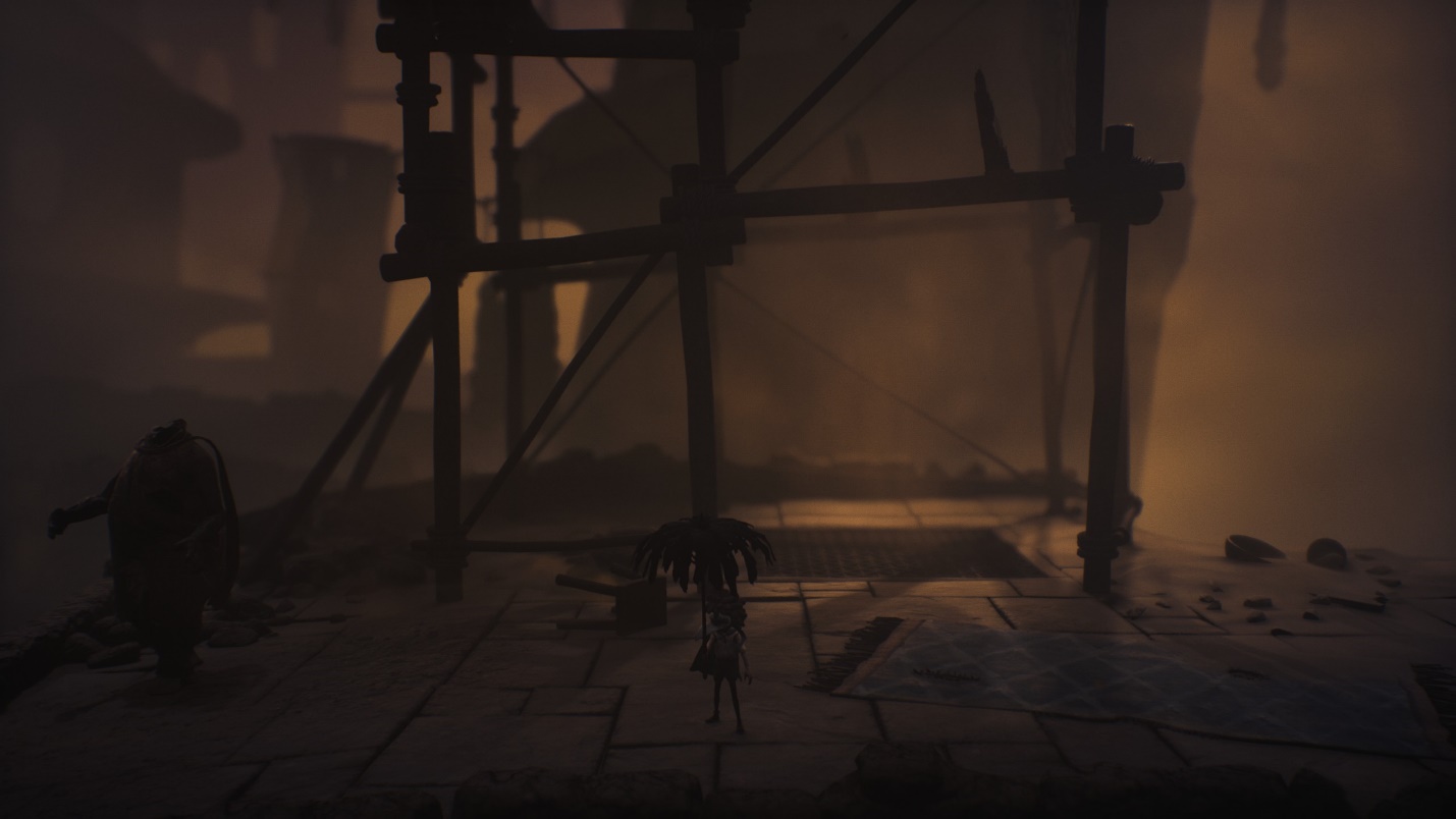 Достижение Город ветров в Little Nightmares 3 - раскрытие зонта перед приземлением в главе Некрополь