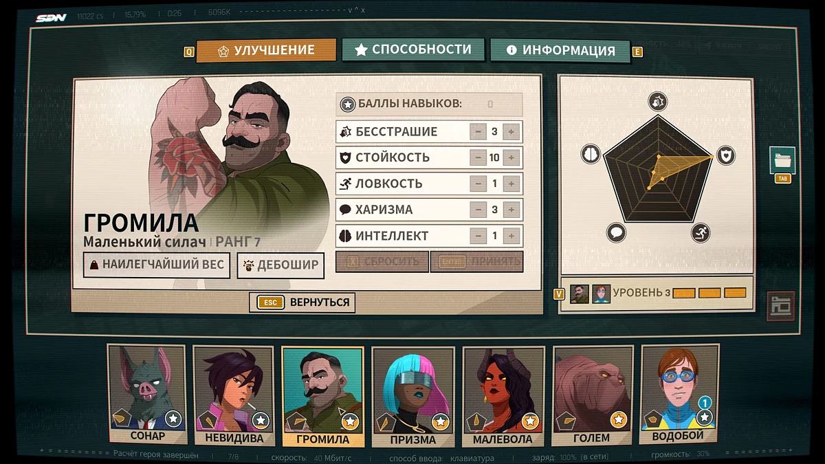 Громила — низкорослый герой с невероятной силой