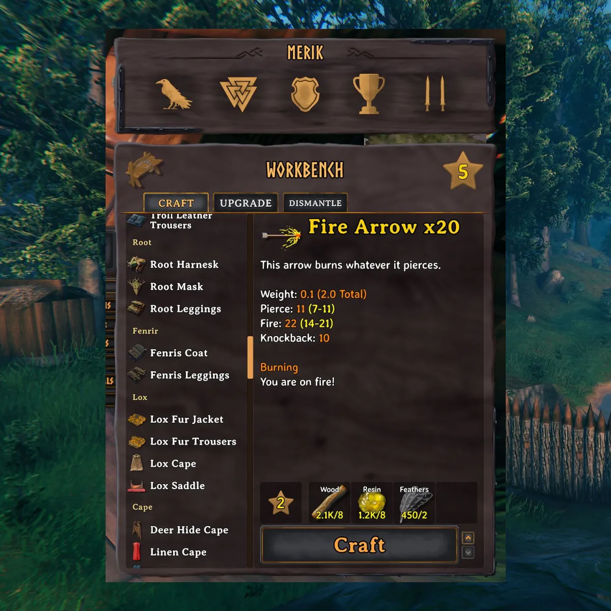 Мод для Valheim: расширенное меню крафта с разбивкой предметов по типам врагов