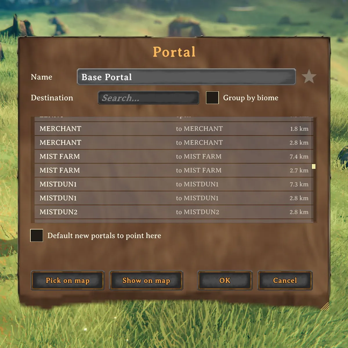 Мод для Valheim: единый портал-хаб со списком всех порталов мира