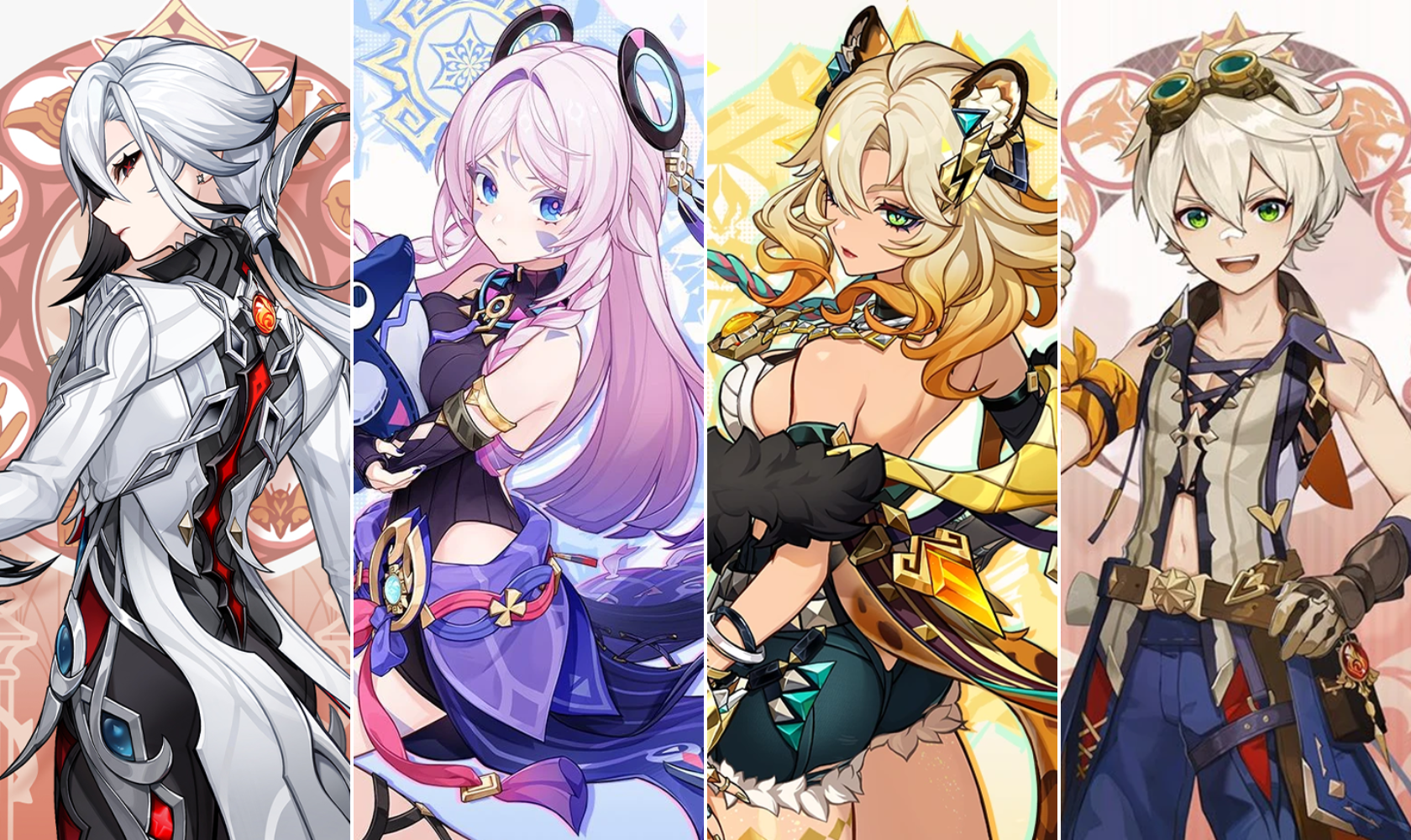 Состав Арлекино с Ситлали, Шилонен и Беннетом для реакции Таяние в Genshin Impact